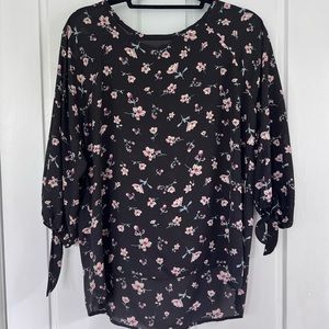 Black floral top from StitchFix